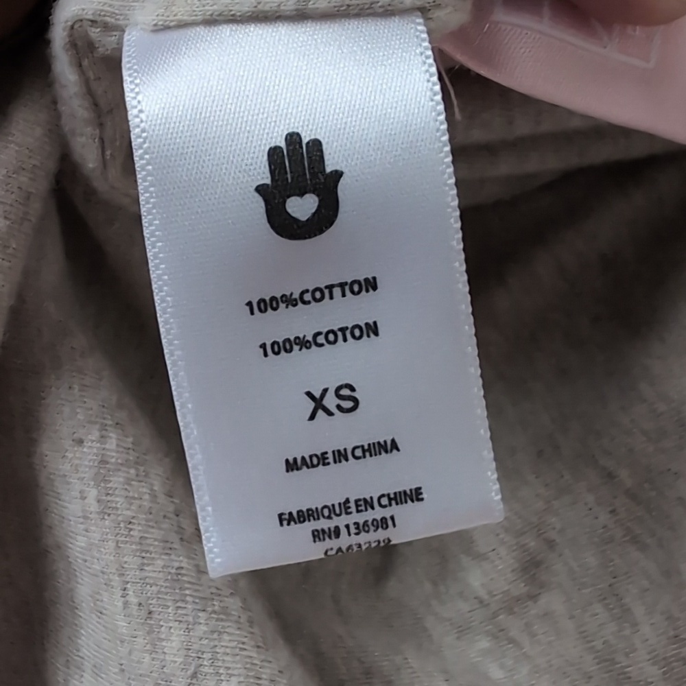 Spiritual Gangster Hooded Jacket Women's XS Cream Brown Sweatshirt TOWER SHELF 2 - Picture 10 of 16